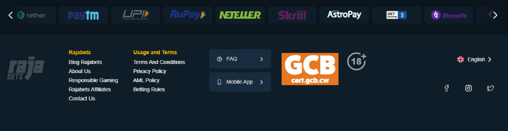 Rajabets info